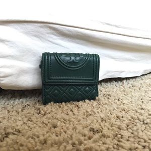 Tory Burch Forest Green Wallet - GENTLY USED